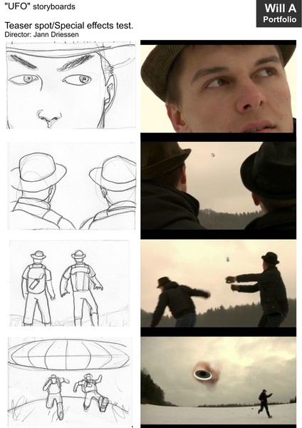 Storyboard for a teaser clip.