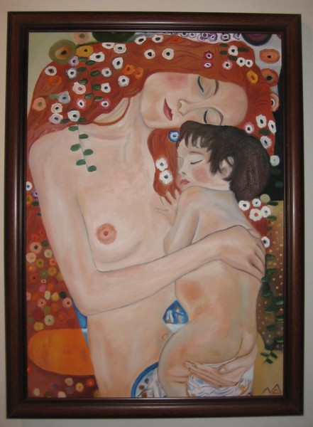 Reproduction of Klimt's Mother and Child