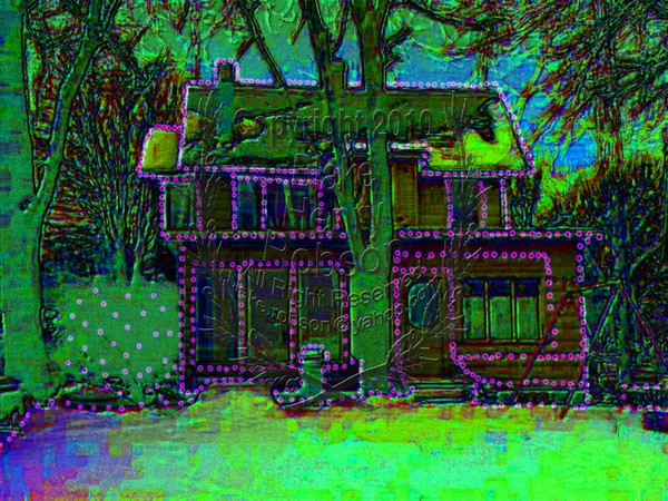 Christmas House Art Edit F