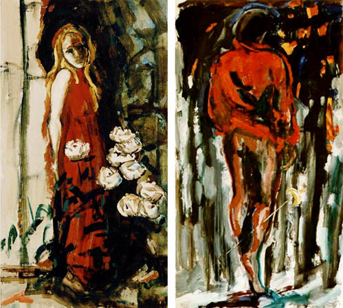 Hope (Ophelia and Hamlet) - diptych