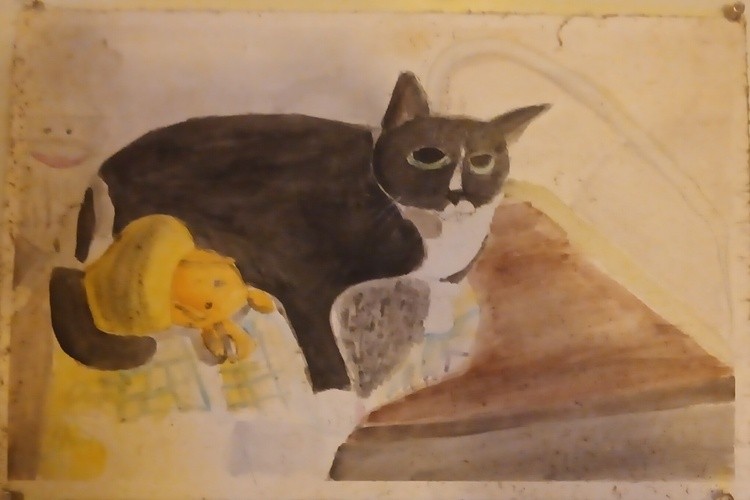 Cat in watercolor 