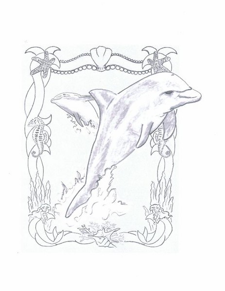 mural (sketch dolphins)
