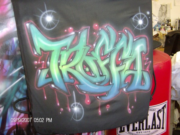 airbrushed graffiti design