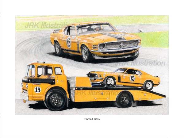 Parnelli Boss 302 transam car Limited Edition prin