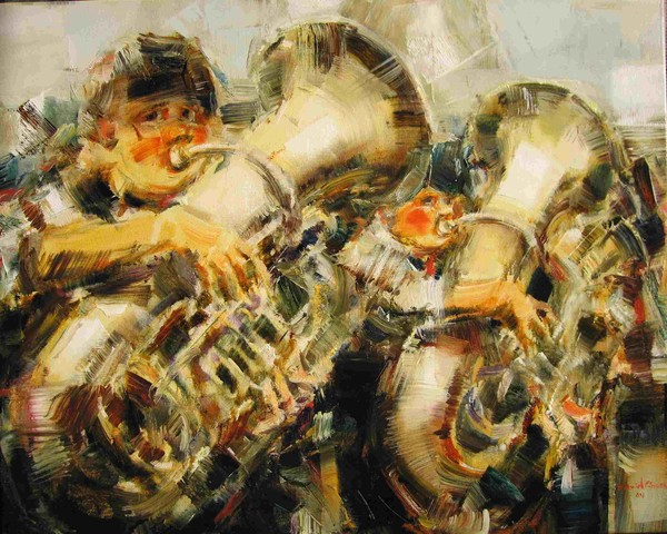 Musicians 80 x 100 cm oil on linen