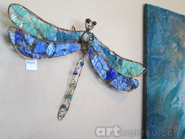 Dragonfly, Glass and wire