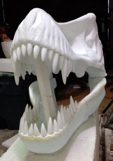 T-Rex Skull Three Quarter View