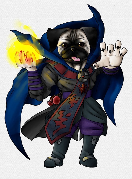 Fantasy Pups - Pug Sorcerer