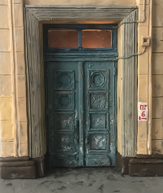 Front Door, plasticine, cardboard, 17.5x12.5x19 cm