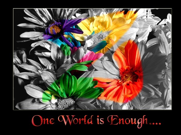 One world is enough.........