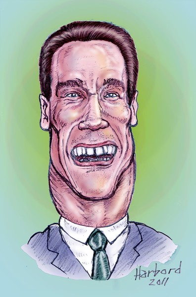 Arnold Schwarzenegger caricature