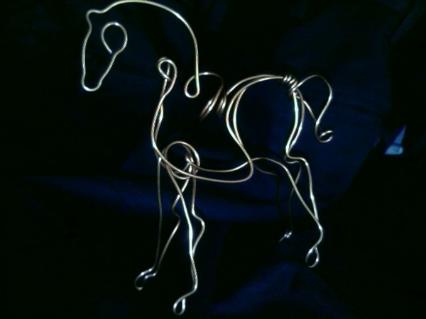 Metallic Wire Horse