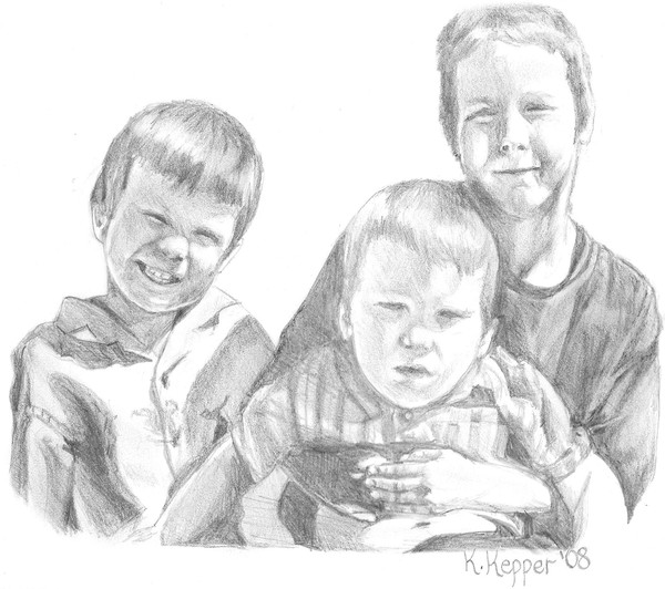 Portrait of three boys