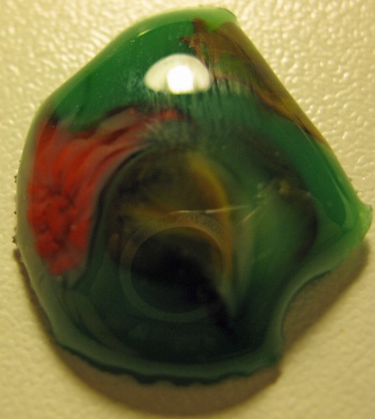 Fused Glass: Green Blob