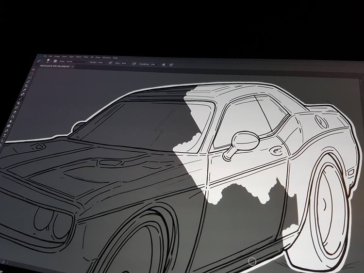 Digital Sketch Car