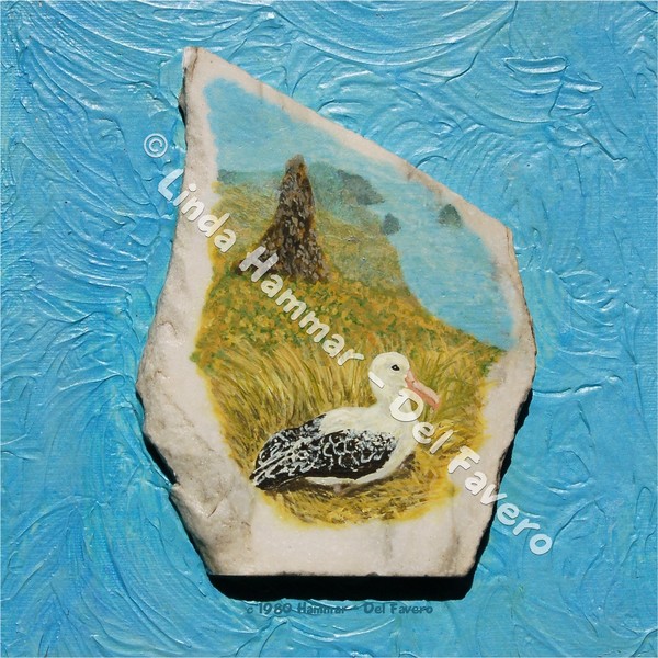 Seabird on Italian Marble Painting