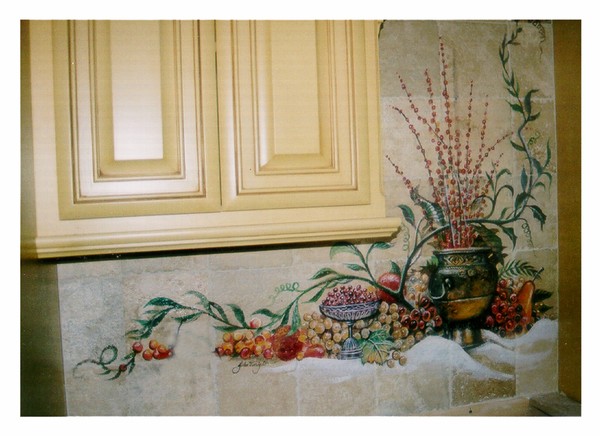 Decorative Still Life Trompe' l oeil for Kitchen
