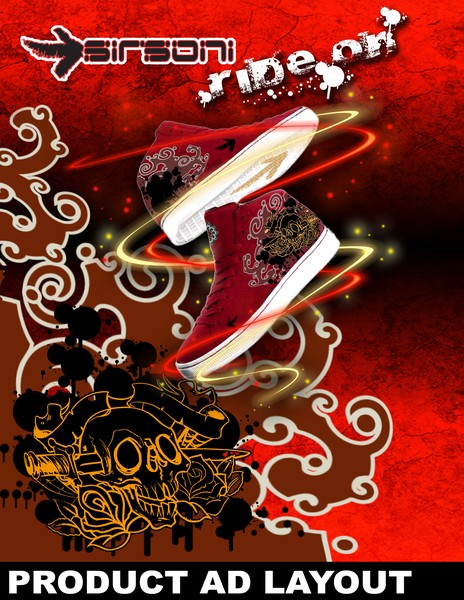 Shoes ad layout