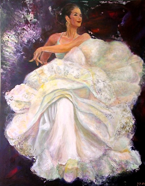 Flamenco in white dress 2