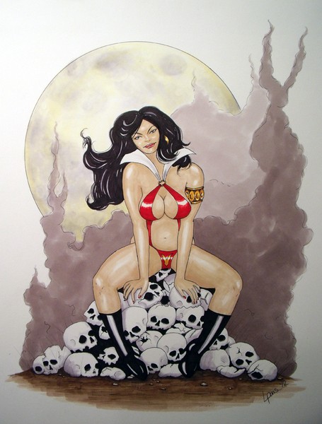 Vampirella on Skulls