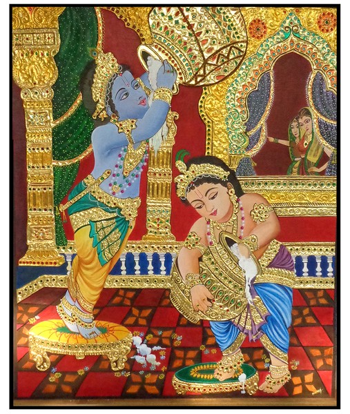 Lord Krishna- Divine Play- Original Painting