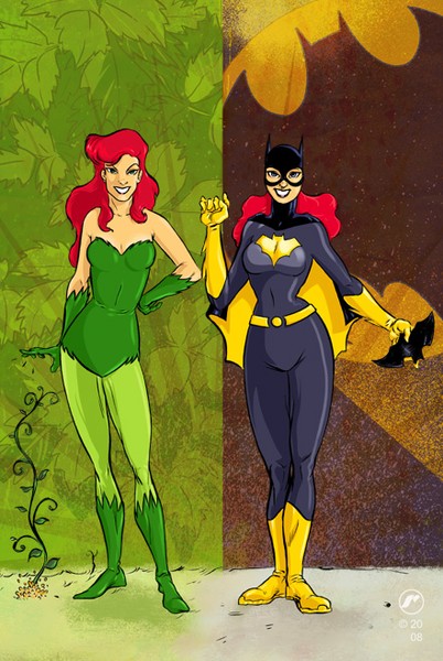 Poison Ivy and Batgirl