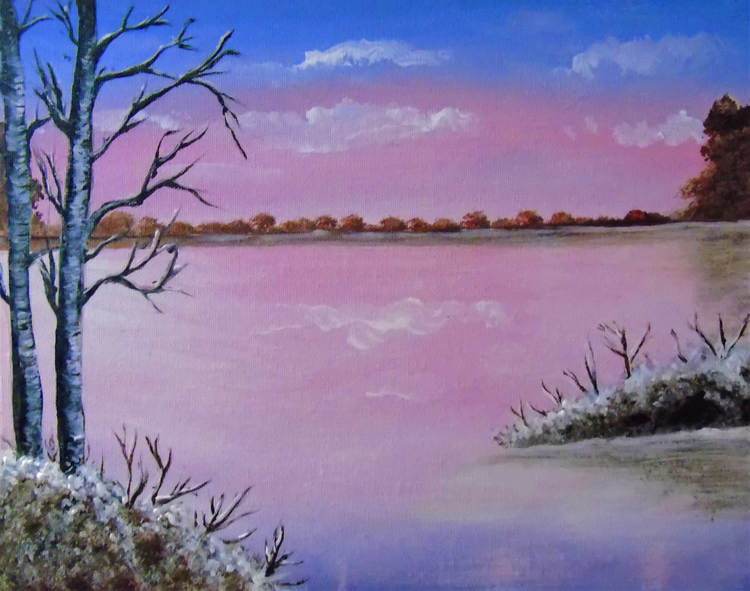 Pink Winter Landscape