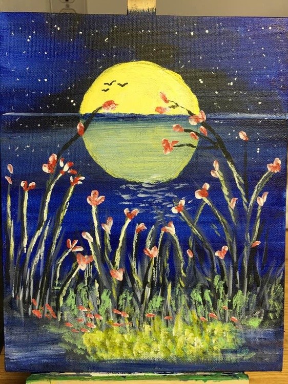 Night Moon painting