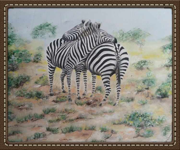 Mutual caring zebras