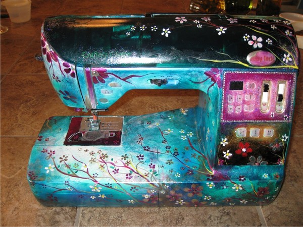 Painted Sewing Machine 1