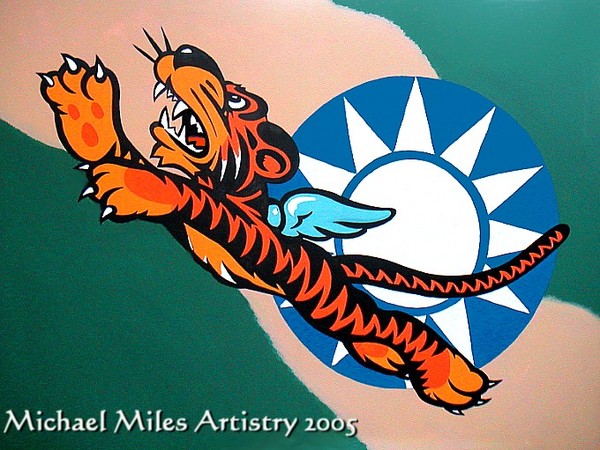 A.V.G. Flying Tigers fighter group mascott