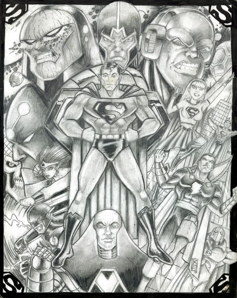 Superman in graphite 2