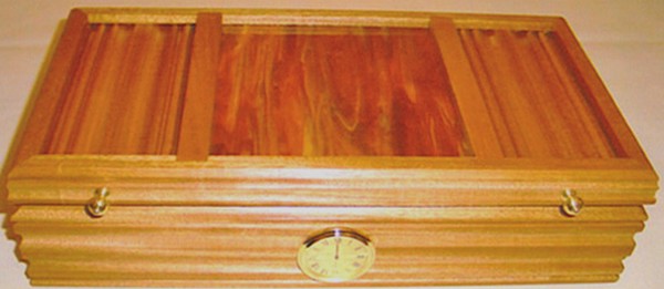 Sapele Quartersawn Stripped Wood Jewelry Box