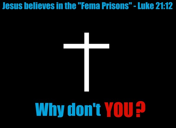 Jesus believes in the Fema Prisons! Luke 21:12