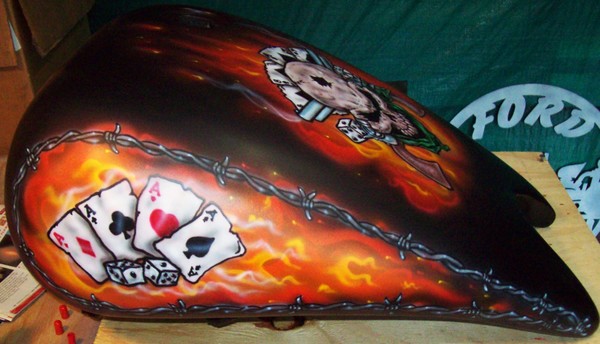 side of motorcycl tank