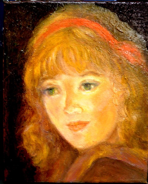 Young girl with a red band