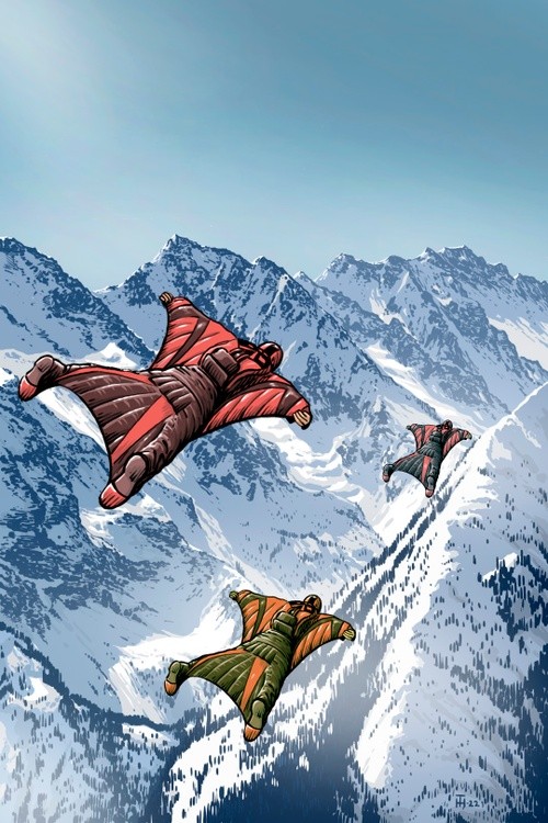 Wingsuits over Mountains