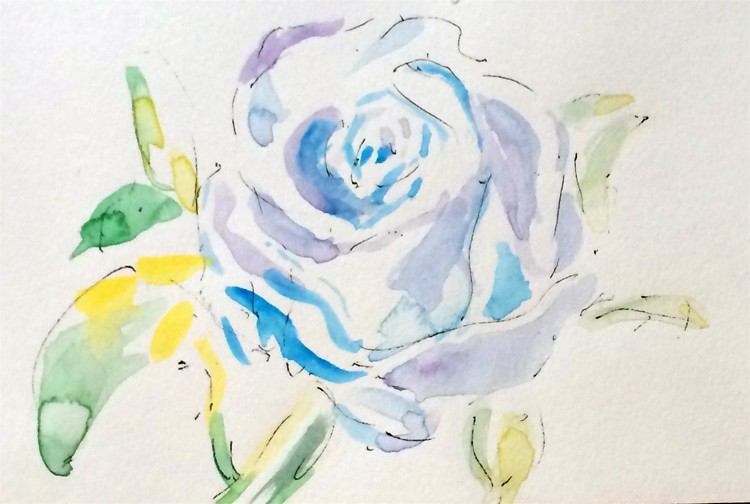 White Rose Watercolor