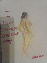 muscular woman in bikini by i fought back-dcjjd77