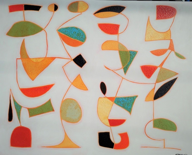 Too Many Shapes and Not Enough Time 48 x 60 x 1