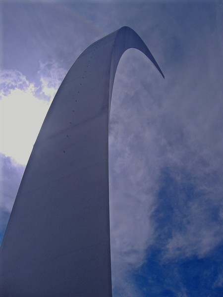 Looking up at the Air Force Memorial