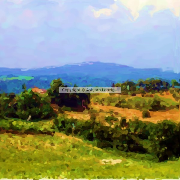 Tyscan Hills near Volterra Q Painting
