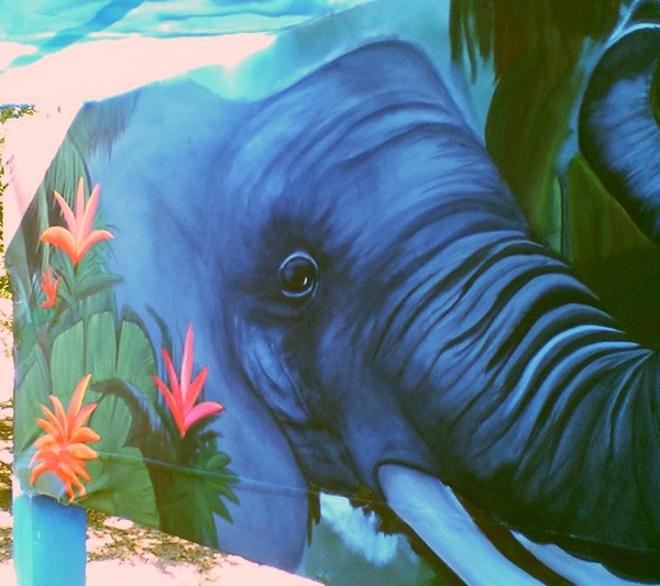 Elephant mural