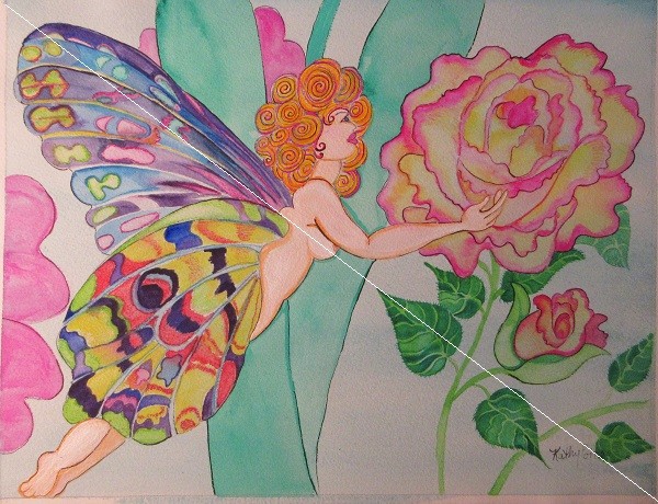 Butterfly Lady and Rose