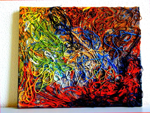 Colorful and vibrant decorated 25x30 canvas