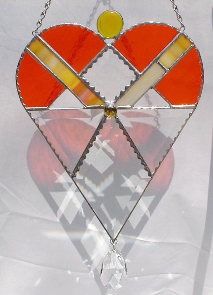 Original Orange Jewel Heart