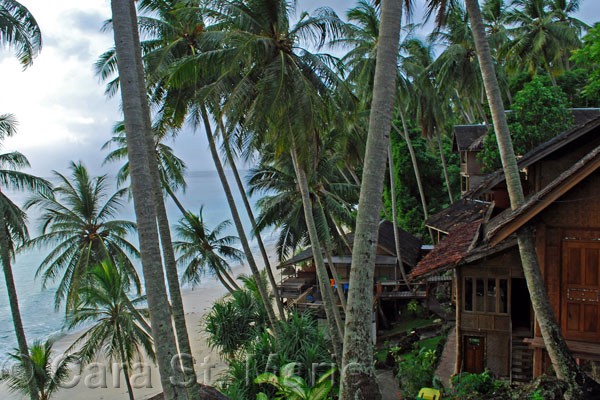 Huts on Sumur Tiga Beach