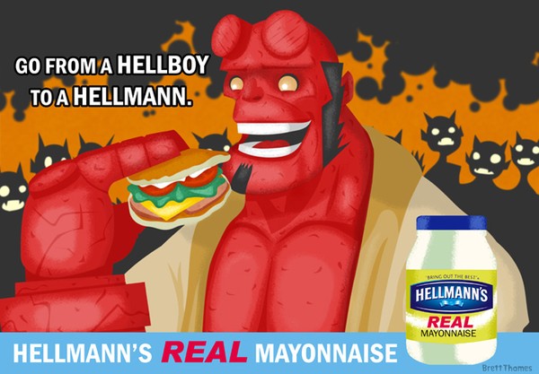 Hellboy/ Hellmann's Mayo Ad Parody