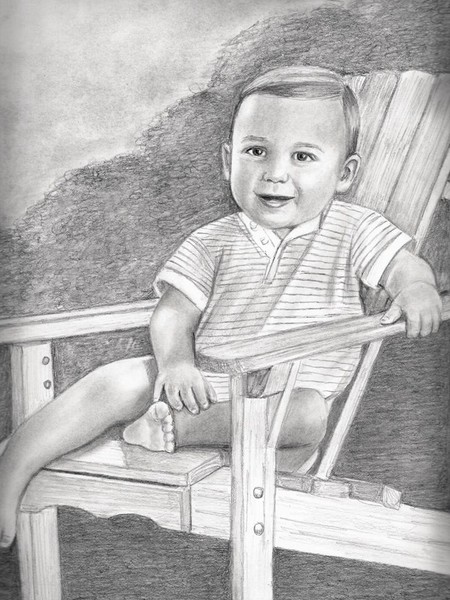Boy on a chair