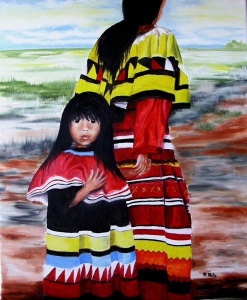 Seminole Mother and Child - SOLD